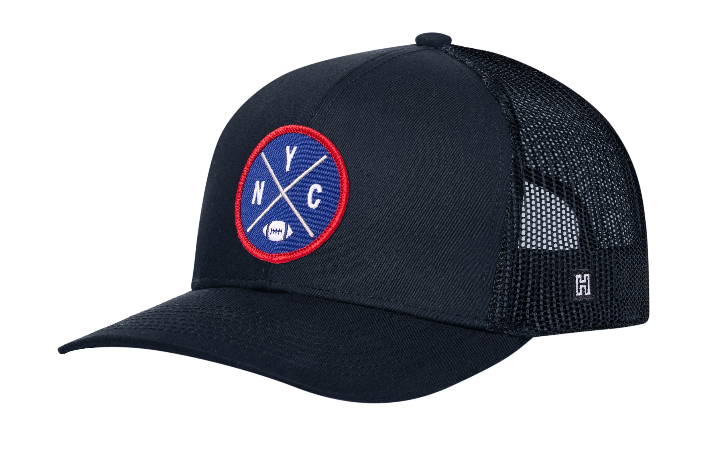New York Trucker Hat  |  Black NYC X Football Snapback