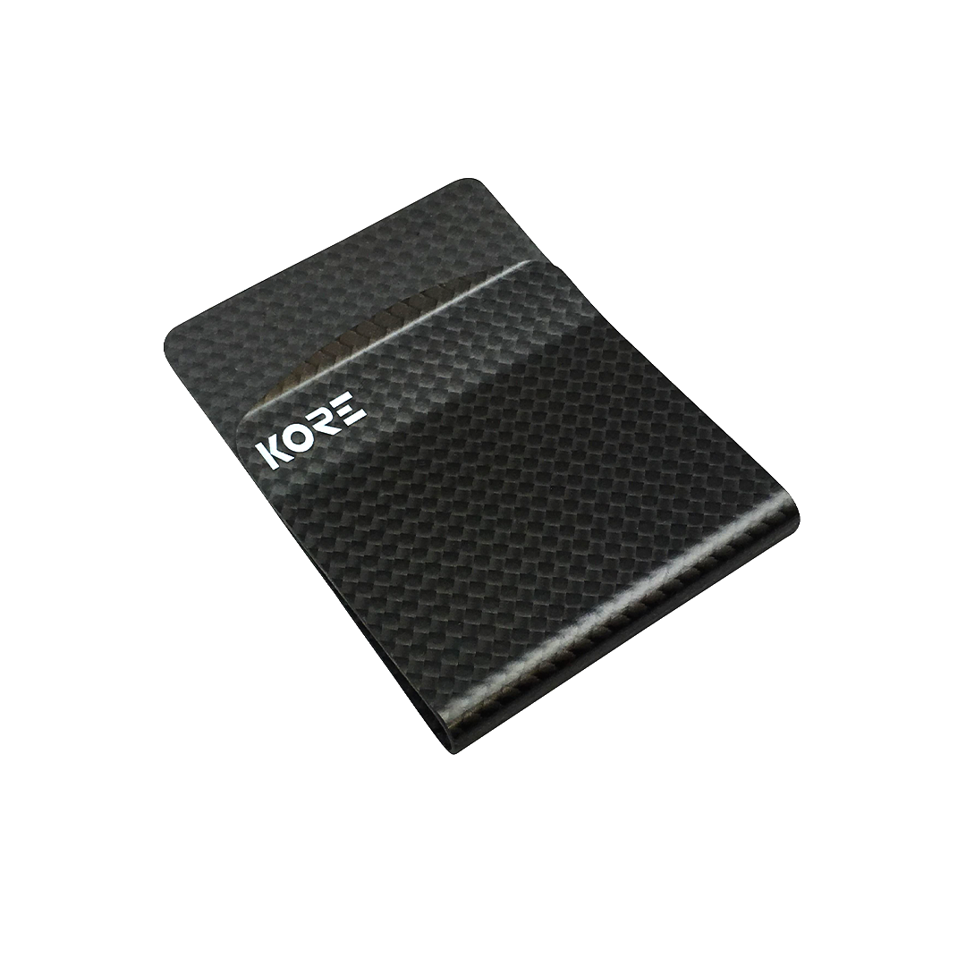Kore Gray Tactical Slim Wallet & CF Money Clip