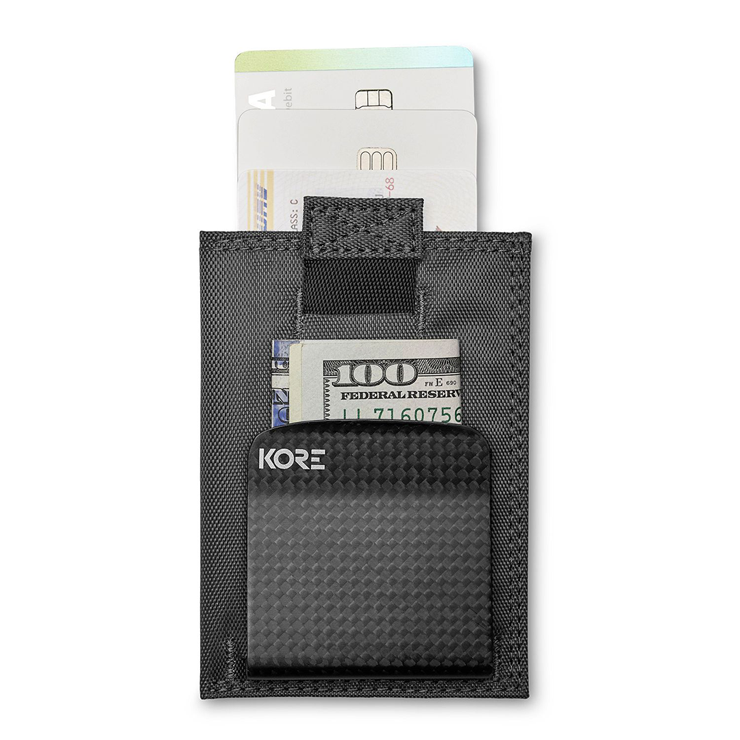 Kore Gray Tactical Slim Wallet & CF Money Clip
