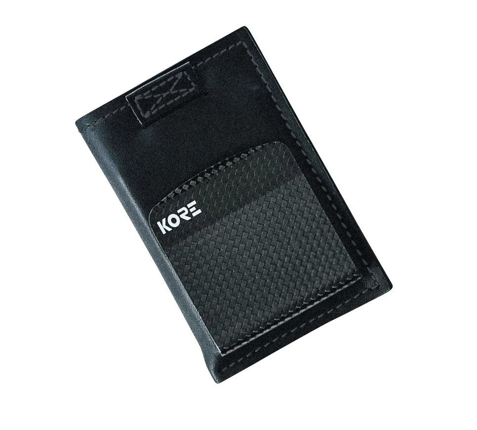 Kore Leather Slim Wallet & Carbon Fiber Money Clip