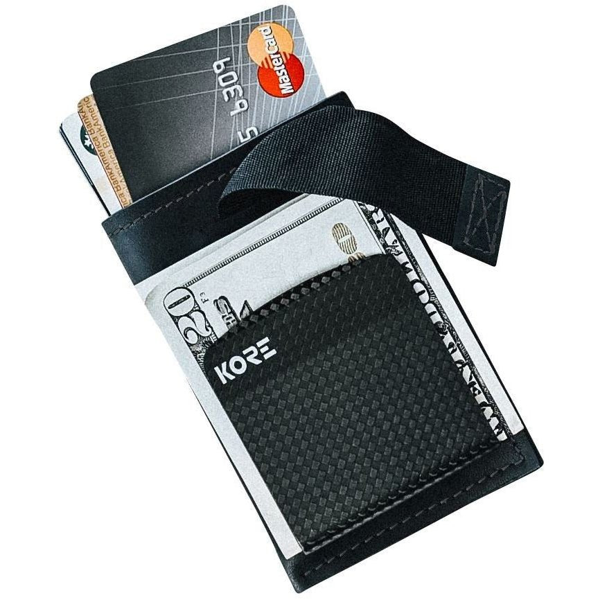 Kore Leather Slim Wallet & Carbon Fiber Money Clip