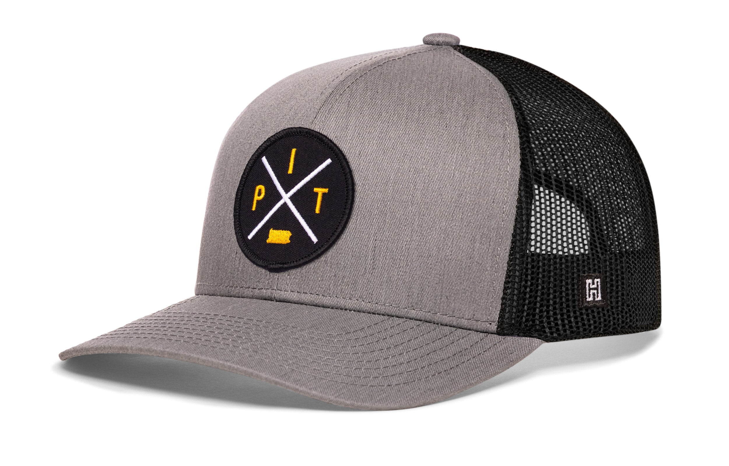 Pittsburgh Trucker Hat  |  Black PIT X Snapback