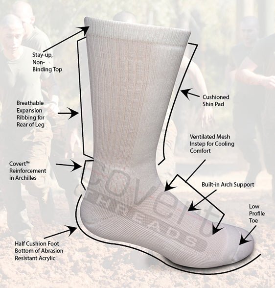 Covert Threads PT Crew Sock