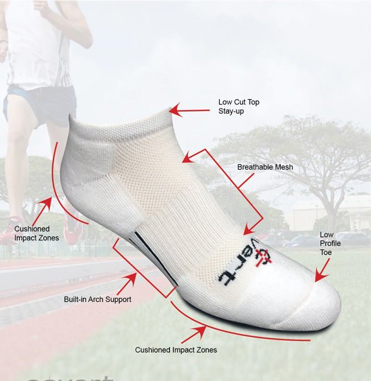 Covert Threads PT Lo-Cut Cushioned Running Socks