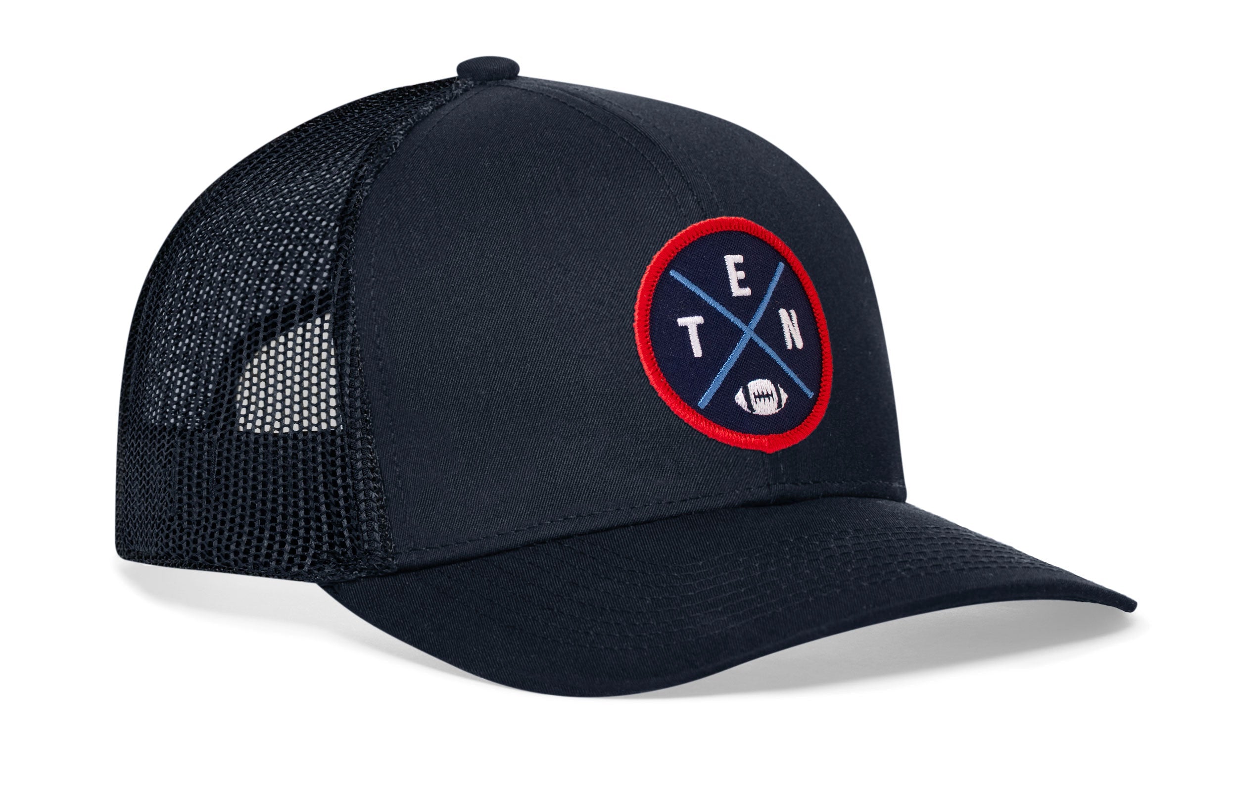 Tennessee Football Trucker Hat  |  Navy Blue TEN X Snapback